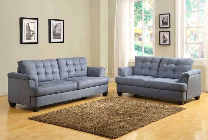 Modern Blue Grey Sofas with Classic Charm