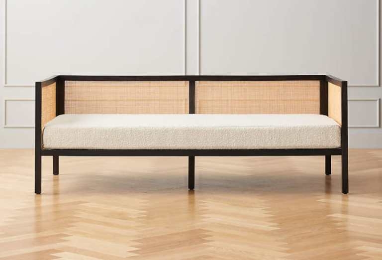 Modern Cane Daybed with Trundle in Minimalist Room
