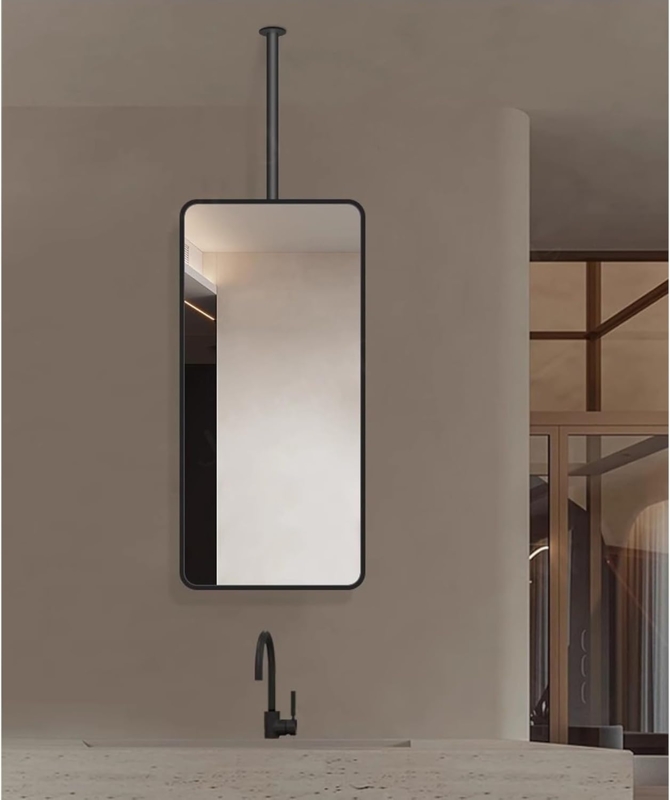Modern Ceiling Mounted Rectangular Bathroom Mirror