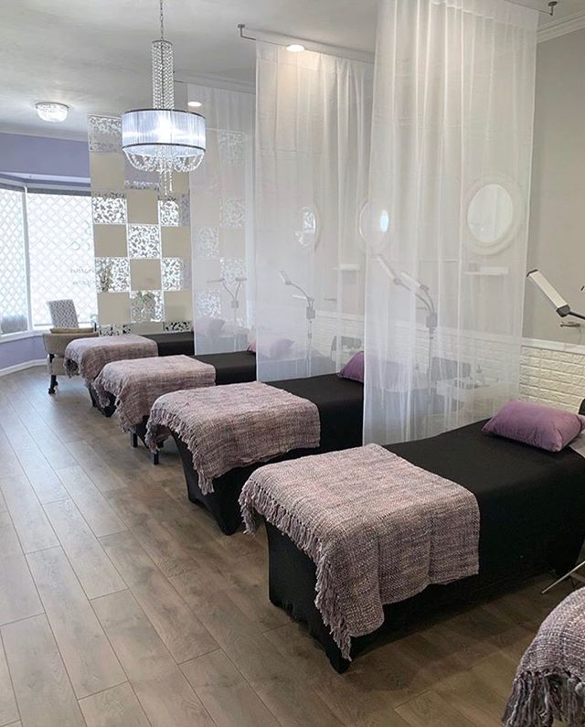 Modern Clean Lash Bed Design with Soft Drapery
