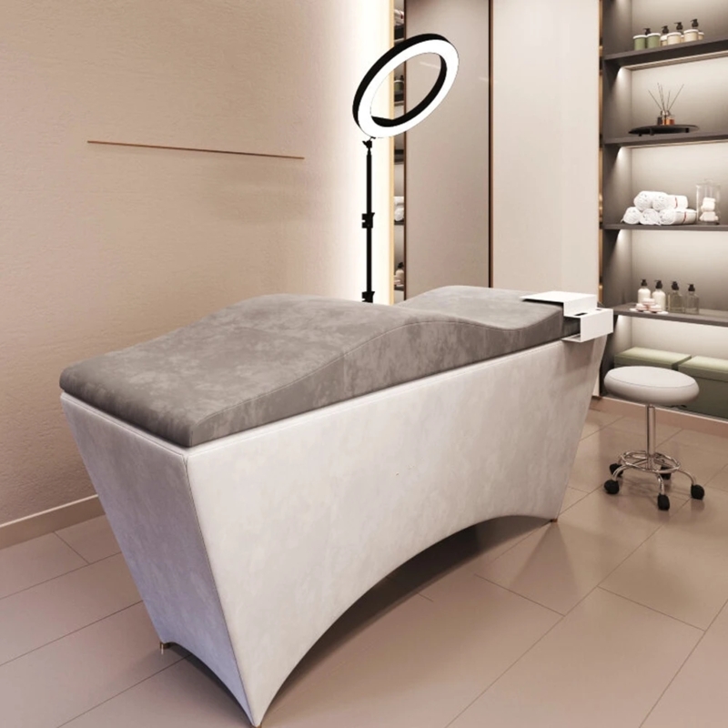 Modern Curved Beauty Spa Bed with Eyelash Foam Mattress
