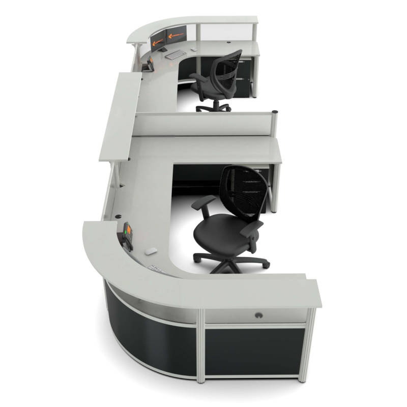 Modern Curved SymmetryFlow 2-Person Reception Desk