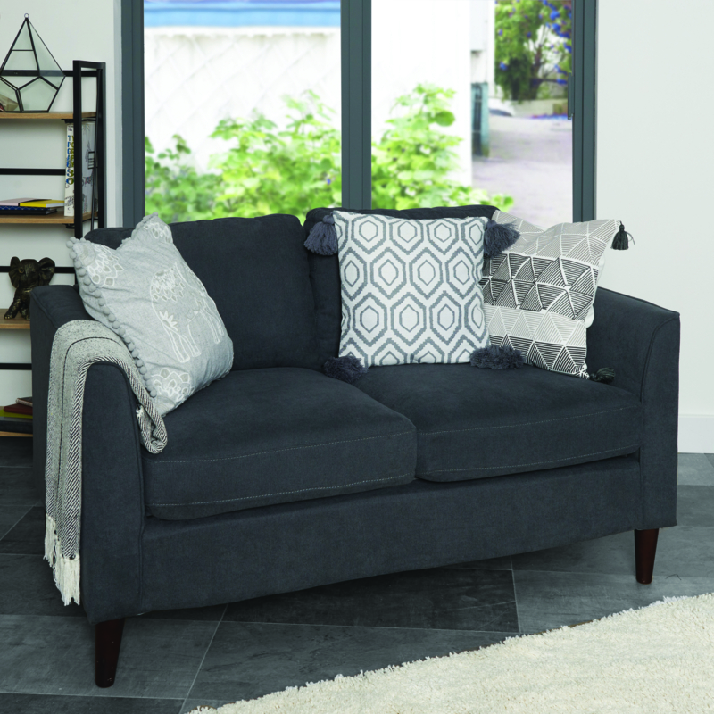 Modern Dark Blue Bronx 2-Seater Cuddle Sofa