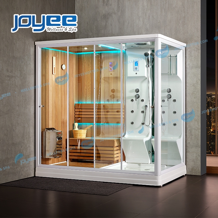 Modern Double Zone Luxury Wet Steam Sauna for Two