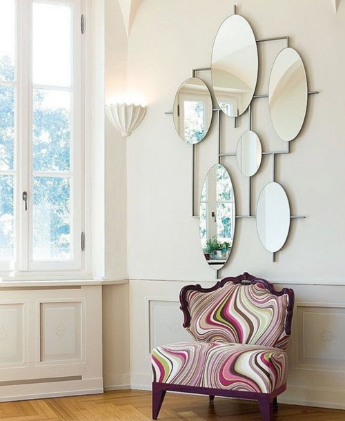 Modern Geometric Multi-Mirror Wall Art