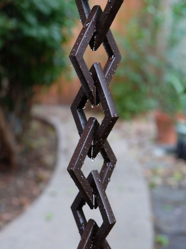 Modern Geometric Rain Chains for Outdoor Decor