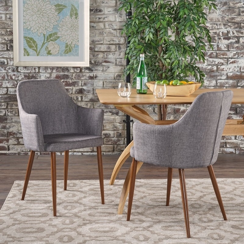 Modern Grey Captains Chairs in Dining Room