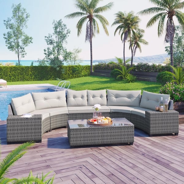 Modern Half Moon Outdoor Sofa Sectional by Baci