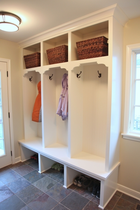 Modern IKEA Entryway Lockers with Mudroom Storage