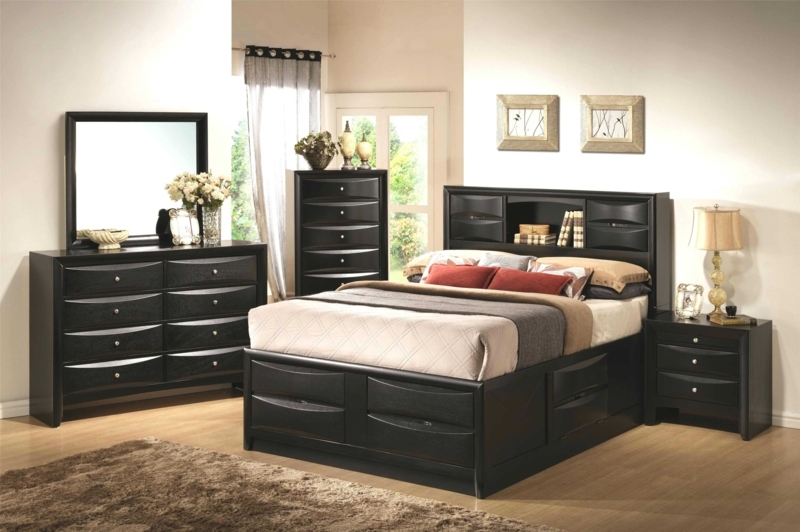Modern King Bed with Built-In Nightstands and Storage