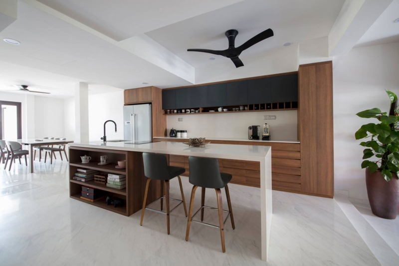 Modern Kitchen Island and Dining Table Combination Ideas