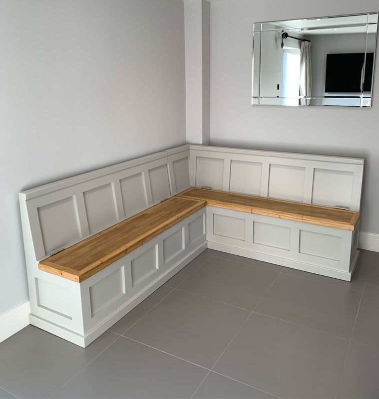 Modern L Shape Corner Banquette Dining Seating