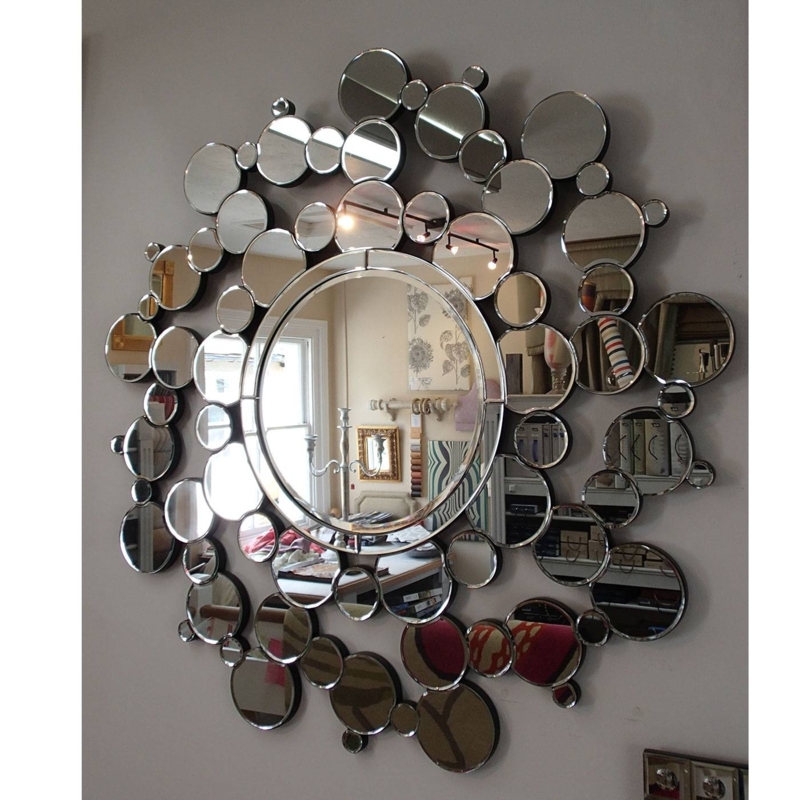 Modern Large Circle Bubble Wall Mirror Design