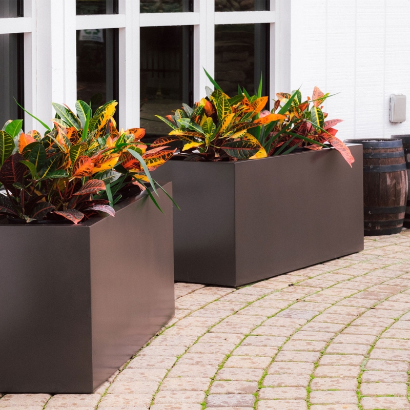 Modern Large Rectangular Outdoor Planter Boxes