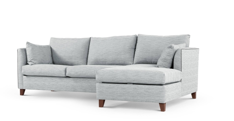 Modern Light Grey Sectional Sofa Design