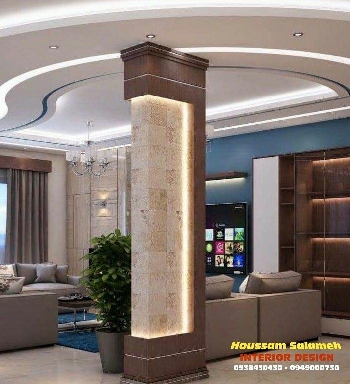 Modern Luxury Illuminated Decorative Column Design