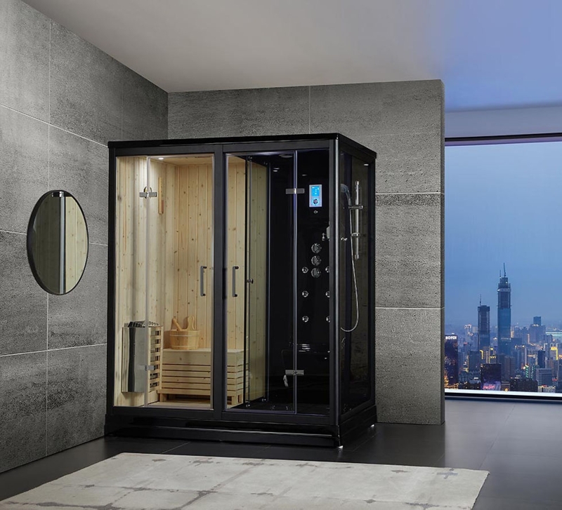 Modern Luxury Steam Shower and Sauna Combo