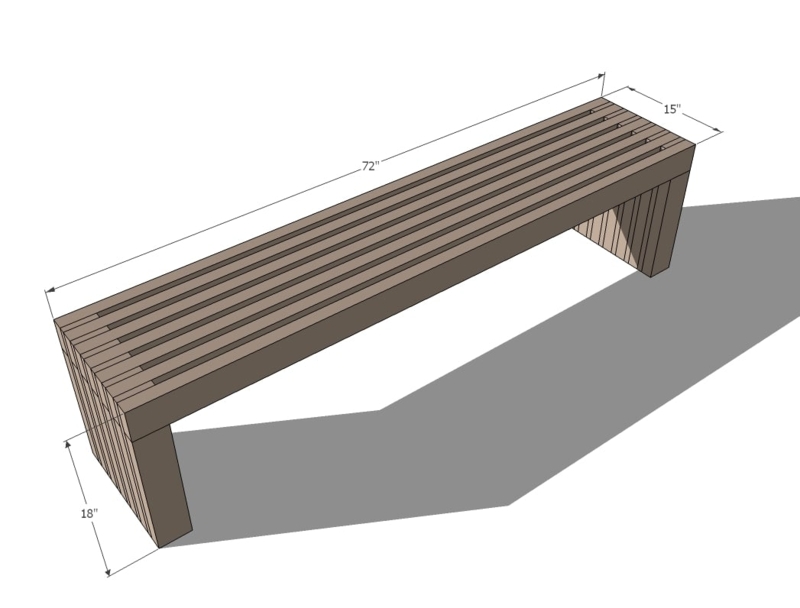 Modern Outdoor Bench Dimensions for Patio Seating