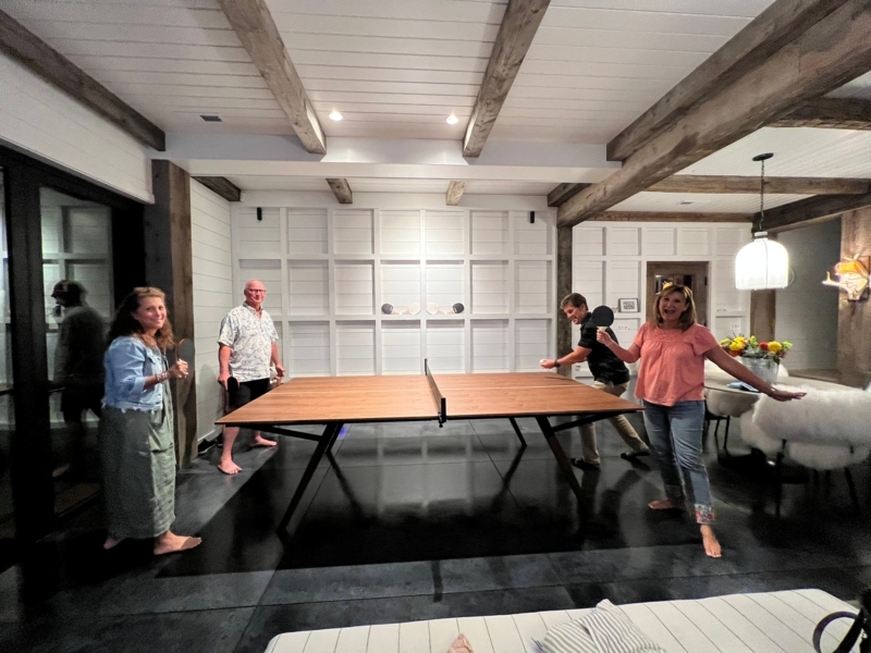 Modern Ping Pong Table with Dining Room Design