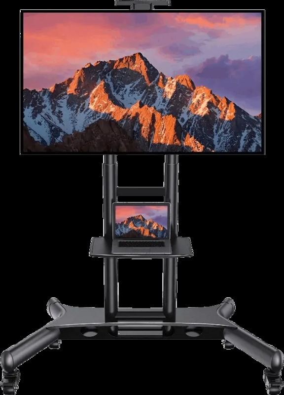 Modern Portable TV Stand with Rolling Wheels