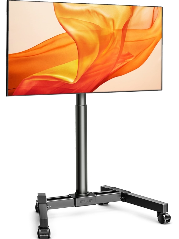 Modern Rolling Mobile TV Stand for Flat Screens