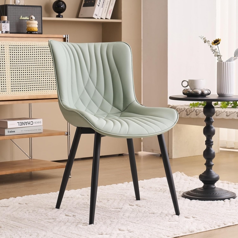 Modern Sage Green Upholstered Dining Chair