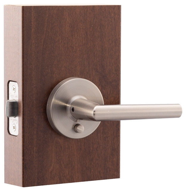 Modern Satin Nickel Mid Century Door Lever