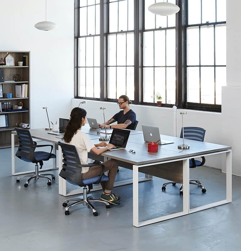 Modern Scandinavian Office Desks with Natural Light