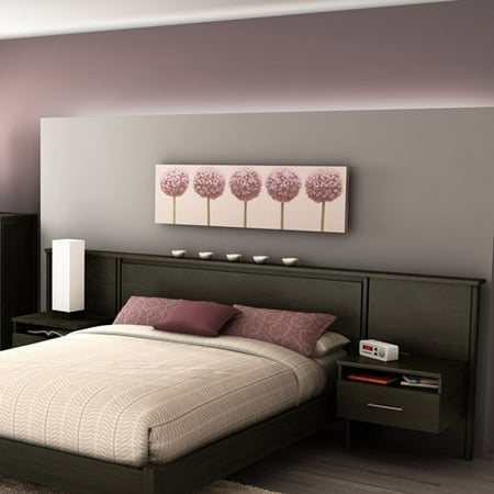 Modern South Shore Gravity Headboard with Built-In Nightstands