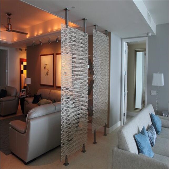 Modern Stainless Steel Floor-to-Ceiling Room Dividers
