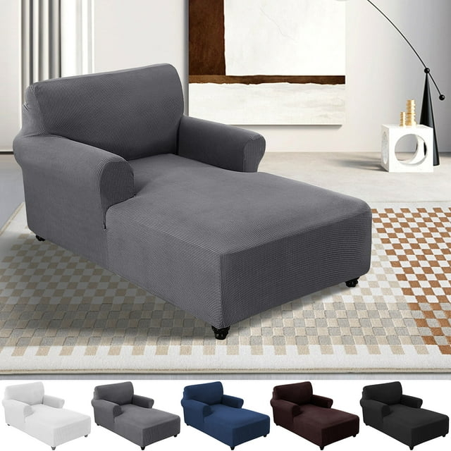 Modern Stretch Chaise Lounge Slipcover for Living Room