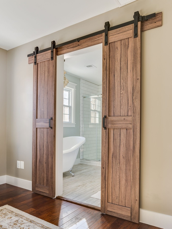 Modern Wooden Farmhouse Double Barn Doors