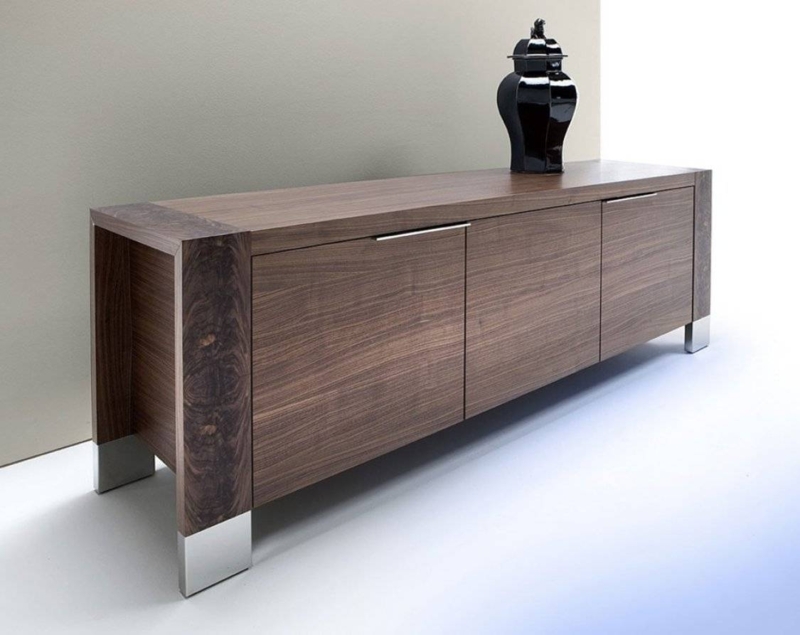 Modern Wooden Sideboard with Sleek Metal Legs