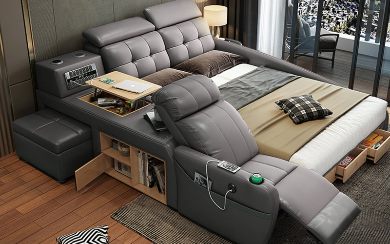 Monica Multifunctional Smart Bed with Integrated Storage