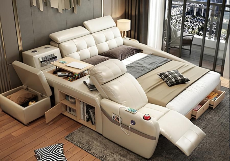 Monica Multifunctional Smart Bed with Storage and Recliner