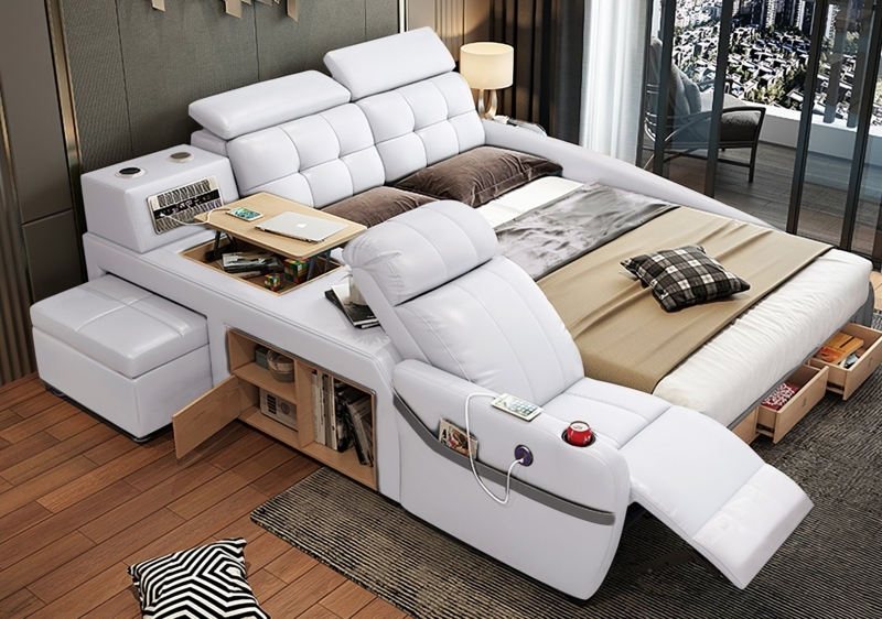 Monica Multifunctional Smart Bed with Storage and Recliner