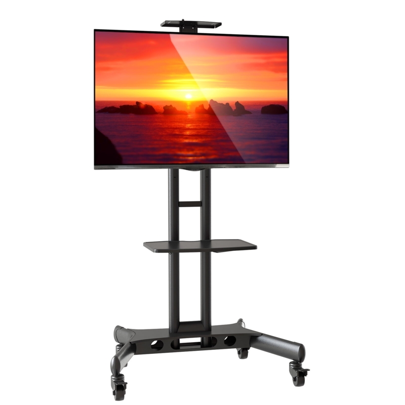 Mount Factory Rolling TV Cart Mobile Stand for 40-65 Inch TVs