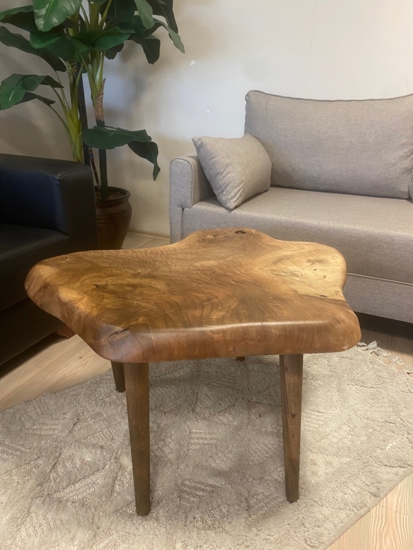 Natural Walnut Block Coffee Table Handmade Design