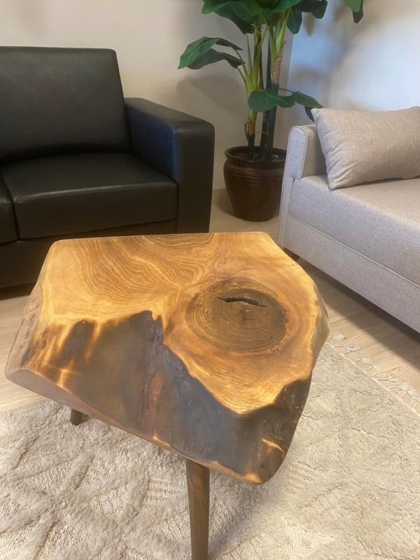 Natural Walnut Wooden Block Coffee Table