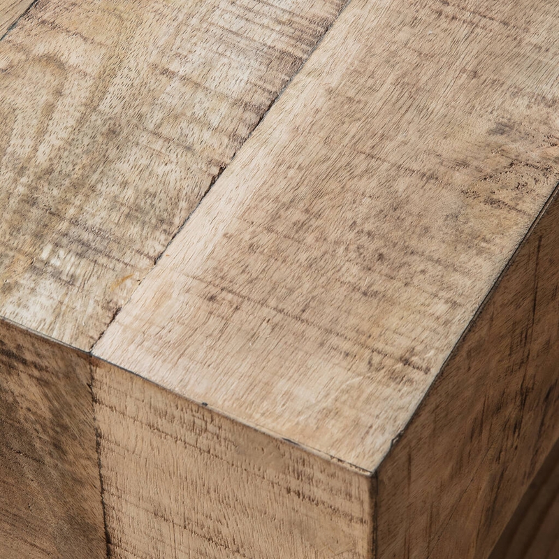 Natural Wooden Block Coffee Table Design