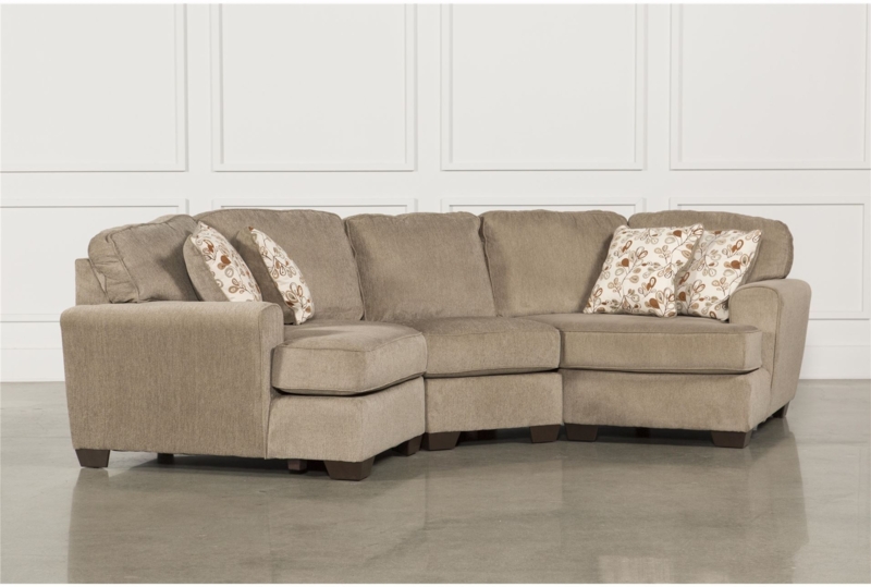 Neutral Cozy Sectional Sofa with Plush Cuddler Seat