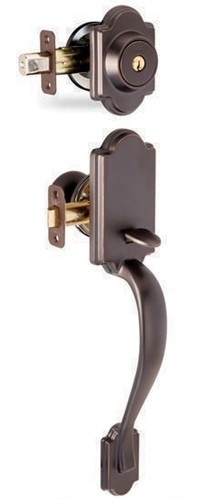 Oil Rubbed Bronze Exterior Door Handle Set