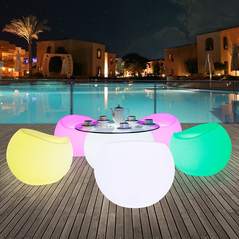 Outdoor Waterproof LED Illuminated Sofa Set