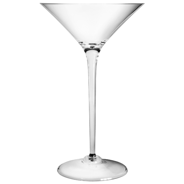 Oversized Clear Acrylic Martini Glass Decor