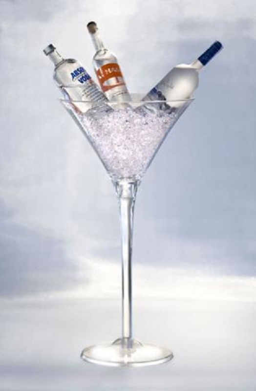 Oversized Martini Glass Ice Bucket Decoration