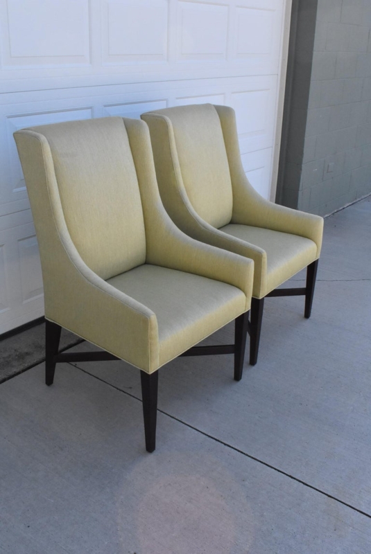 Pair of Elegant Dining Captain Side Chairs