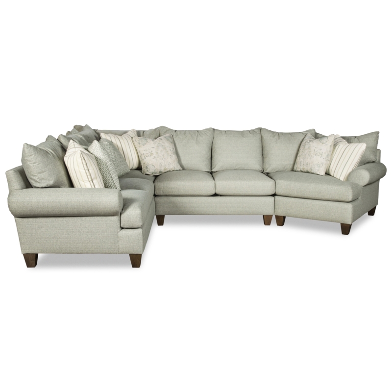 Paula Deen Light Gray 5-Seat Sectional Sofa