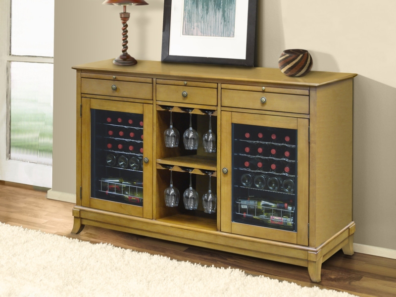 Portofino Traditional 36-Bottle Wine Credenza