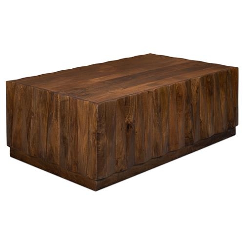 Rustic Brown Mango Wood Rectangular Coffee Table