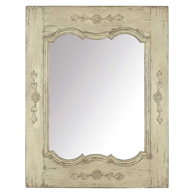 Rustic French Country Wooden Wall Mirror